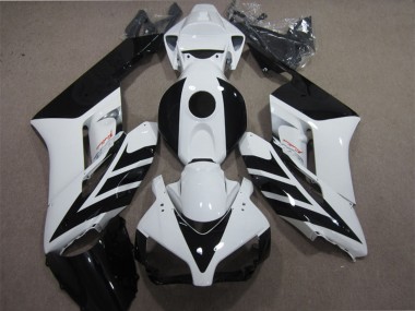 Online Blanco Negro Brillante Raya Carenados Moto Honda CBR1000RR 2004-2005