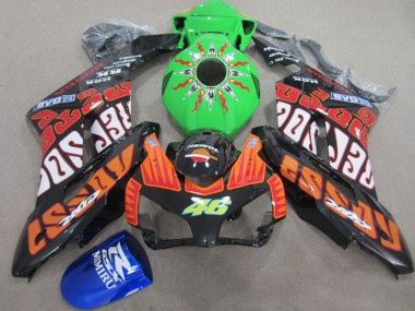 Online Naranja Verde Rossi Negro Brillante Repsol Rossi 46 Carenado Moto Honda CBR1000RR 2004-2005