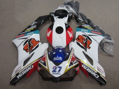 Online Blanco Rojo Azul Negro Brillante 27 Contrainer IT Carrera Carenado Moto Honda CBR1000RR 2004-2005
