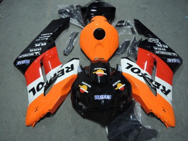Online Naranja Blanco Rojo Negro Brillante Repsol Kits Carenados ABS Honda CBR1000RR 2004-2005