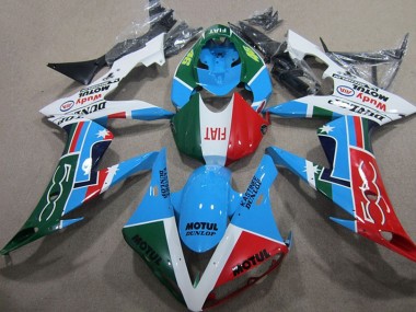 Online Blanco Azul Rojo Verde Motul Carenado Moto Honda CBR1000RR 2004-2005