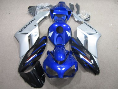 Online Plata Azul Negro Brillante Carenado Moto Honda CBR600 F4i 2001-2003