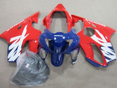 Online Rojo Azul Oscuro Carenado Moto Honda CBR600 F4 1999-2000