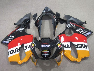 Online Naranja Blanco Rojo Negro Brillante Repsol Carenado Moto Honda CBR600 F4 1999-2000