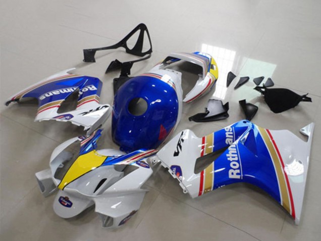 Online Blanco Azul Amarillo Rothmans Carenado Moto Honda VFR 800 2002-2013