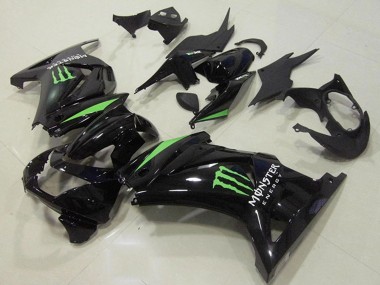 Online Negro Brillante Verde Monstruo Energy Carenado Moto Kawasaki ZX250R 2008-2012
