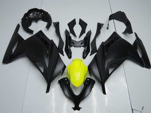 Online Negro Mate Amarillo Carenado Moto Kawasaki ZX300R 2013-2018