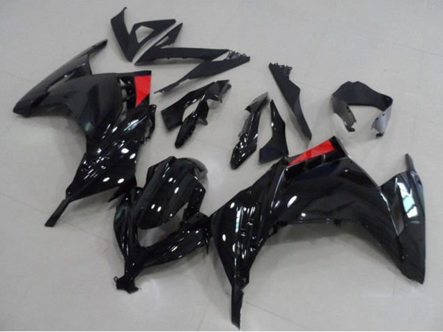 Online Negro Brillante Rojo Carenado Moto Kawasaki ZX300R 2013-2018