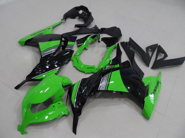Online Verde Negro Brillante Carenado Moto Kawasaki ZX300R 2013-2018