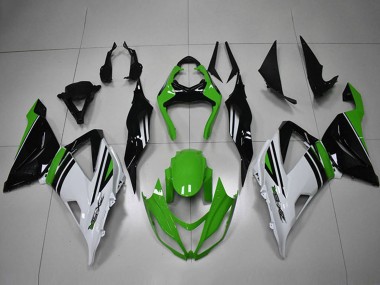 Online Verde Blanco Negro Raya Carenado Moto Kawasaki ZX6R 2013-2018
