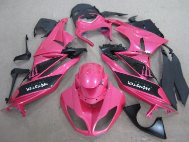 Online Rosa Negro Monstruo Carenado Moto Kawasaki ZX6R 2009-2012