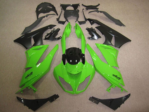 Online Verde Negro Brillante Negro Mate Carenado Moto Kawasaki ZX6R 2009-2012