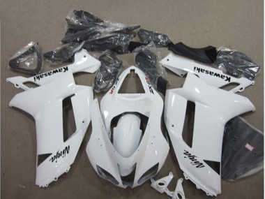 Online Blanco Carenado Moto Kawasaki ZX6R 2007-2008