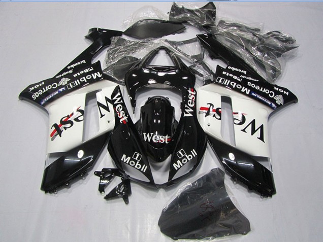 Online Negro West Mobil Carenado Moto Kawasaki ZX6R 2007-2008