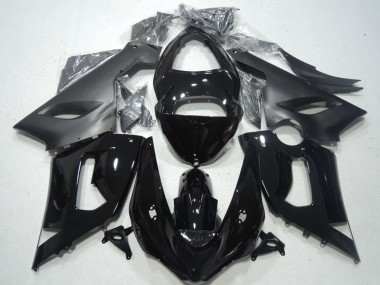 Online Negro Brillante Negro Mate Carenado Moto Kawasaki ZX6R 2005-2006