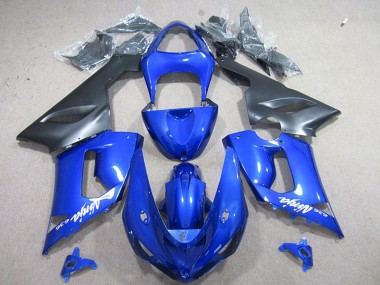 Online Azul Negro Mate Carenados Moto Kawasaki ZX6R 2005-2006