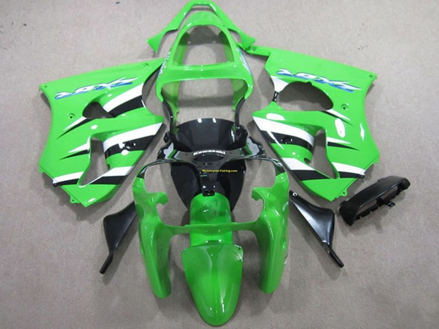 Online Verde Blanco Negro Kit Carenados Moto Kawasaki ZX6R 2000-2002
