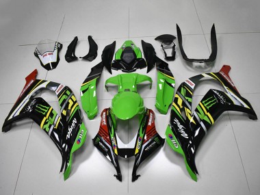 Online Verde Amarillo Rojo Blanco Negro Monstruo Carenado Moto Kawasaki ZX10R 2016-2020