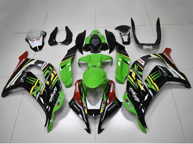 Online Verde Amarillo Rojo Blanco Negro Monstruo Carenado Moto Kawasaki ZX10R 2016-2020