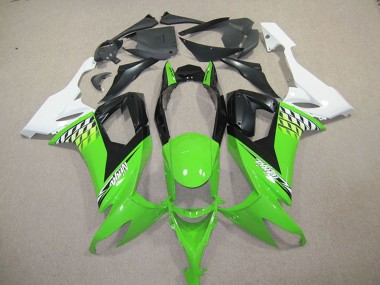 Online Blanco Verde Negro Kits Carenados Moto Kawasaki ZX10R 2008-2010