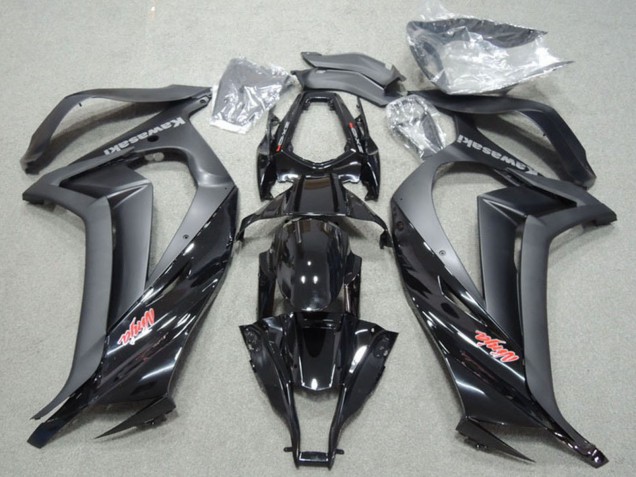 Online Negro Brillante Negro Mate Rojo Ninja Carenado Moto Kawasaki ZX10R 2011-2015