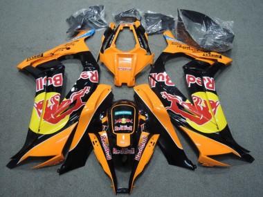 Online Naranja Negro Rojo Bull Carenado Moto Kawasaki ZX10R 2011-2015