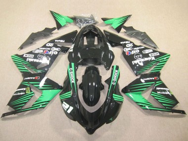 Online Negro Verde C-Shock Monstruo Carenado Moto Kawasaki ZX10R 2004-2005