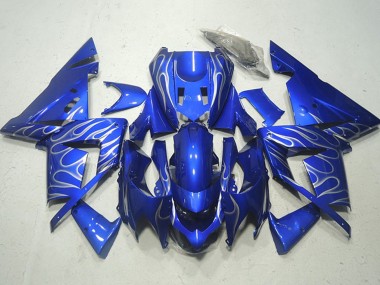 Online Azul Blanco Llama Carenado Moto Kawasaki ZX10R 2004-2005