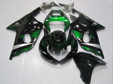 Online Negro Brillante Verde Carenado Moto Suzuki GSXR 600 2001-2003