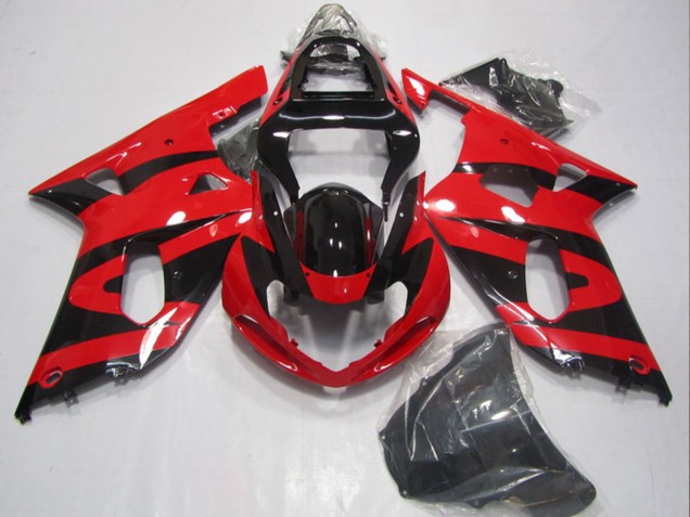 Online Rojo Negro Brillante Carenado Moto Suzuki GSXR 600 2001-2003