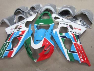 Online Blanco Azul Verde Rojo Motul Carenado Moto Suzuki GSXR 600 2001-2003