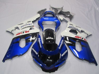 Online Blanco Azul Negro Brillante Motul Carenado Moto Suzuki GSXR 600 2001-2003