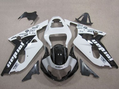 Online Blanco Negro Brillante Jordan Carenado Moto Suzuki GSXR 600 2001-2003