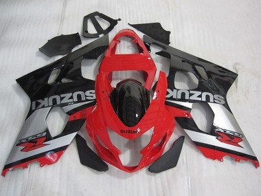 Online Rojo Plata Negro Brillante Carenado Moto Suzuki GSXR 600 2004-2005