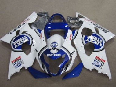 Online Blanco Azul Lucky Strike Motul Carenado Moto Suzuki GSXR 600 2004-2005