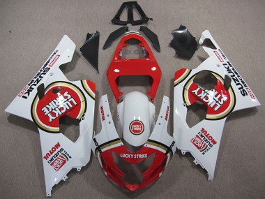 Online Blanco Rojo Lucky Strike Motul Carenado Moto Suzuki GSXR 600 2004-2005