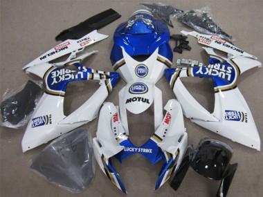 Online Blanco Azul Lucky Strike Motul Carenado Moto Suzuki GSXR 600 2006-2007