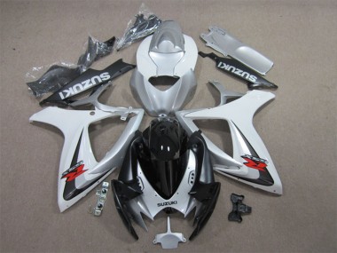 Online Blanco Plata Negro Brillante Rojo Carenado Moto Suzuki GSXR 600 2006-2007