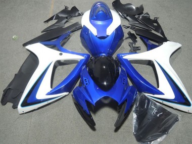 Online Blanco Azul Negro Brillante Carenado Moto Suzuki GSXR 600 2006-2007