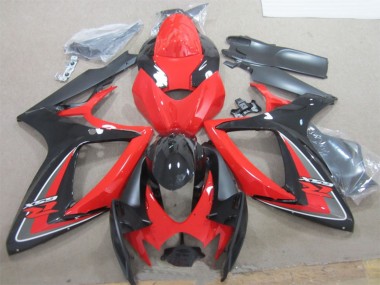 Online Rojo Negro Carenado Moto Suzuki GSXR 600 2006-2007