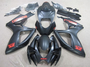 Online Negro Mate Rojo Calcomanía Carenado Moto Suzuki GSXR 600 2006-2007