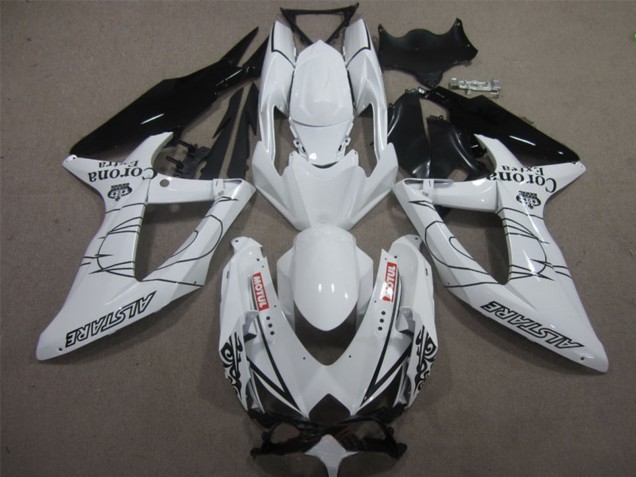 Online Blanco Negro Corona Extra Motul Carenado Moto Suzuki GSXR 600 2008-2010