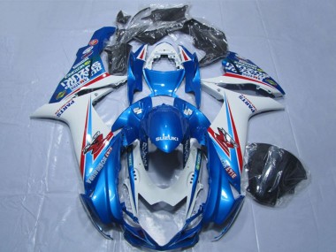 Online Azul Blanco Carenado Moto Suzuki GSXR 600 2011-2024