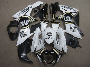 Online Blanco Negro Motul Lucky Strike Carenado Moto Suzuki GSXR 600 2011-2024