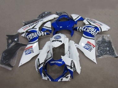Online Azul Blanco Lucky Strike Motul Carenado Moto Suzuki GSXR 600 2011-2024