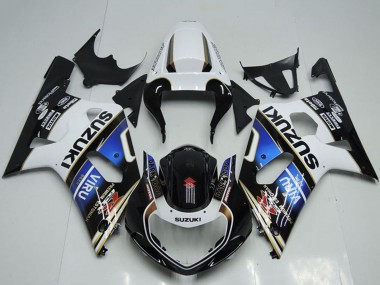 Online Blanco Azul Negro Brillante Viru Carenado Moto Suzuki GSXR 750 2001-2003