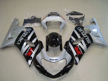 Online Plata Negro Brillante Carenado Moto Suzuki GSXR 750 2001-2003