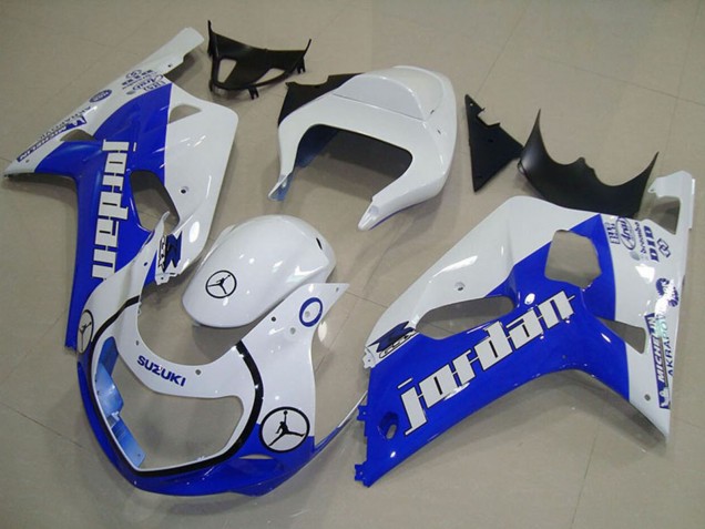 Online Blanco Azul Jordan Carenado Moto Suzuki GSXR 750 2001-2003