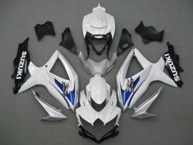 Online Blanco Plata Azul Negro Carenado Moto Suzuki GSXR 750 2008-2010