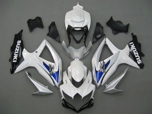 Online Blanco Plata Azul Negro Carenado Moto Suzuki GSXR 750 2008-2010
